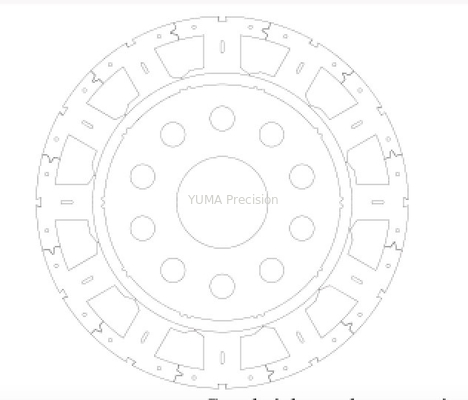 OD122mm rotore e statore motore a inerzia piccola Personalizzato Vari modelli nucleo motore Rotore e statore in acciaio al silicio di alta qualità