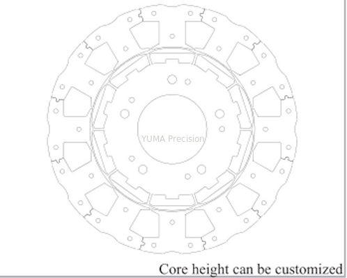 CA senza spazzola 57mm di produzione del centro dello statore di 9 delle scanalature del servomotore laminazioni del rotore