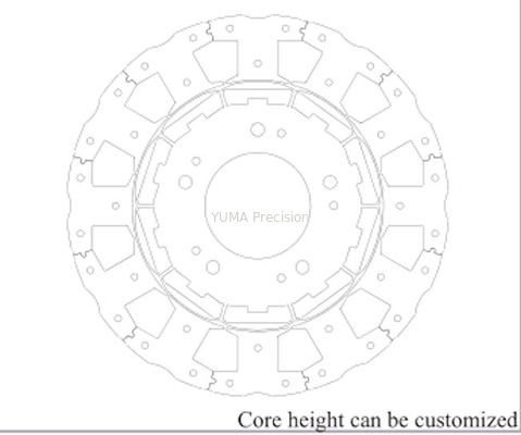 CA senza spazzola 57mm di produzione del centro dello statore di 9 delle scanalature del servomotore laminazioni del rotore