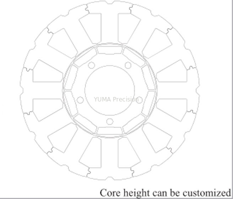 OD57.8mm personalizzato vendita calda motore elettrico rotore statore laminazione nucleo statore e pile rotori per servomotore