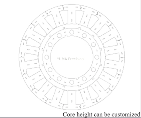 Motore di alta qualità Core Statore Rotore Produttore Servo 215,2 mm OD statore stack