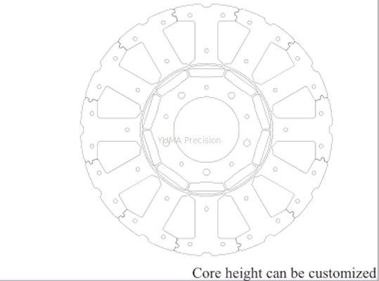 Personalizzato professionale e prodotto OD57.8mm 12 slot Statore e rotore per motore ad alta velocità